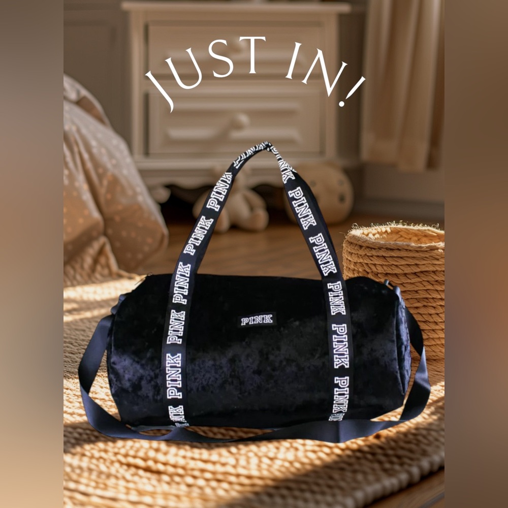 Victoria's Secret PINK Black Velvet
Duffle Bag NWOT